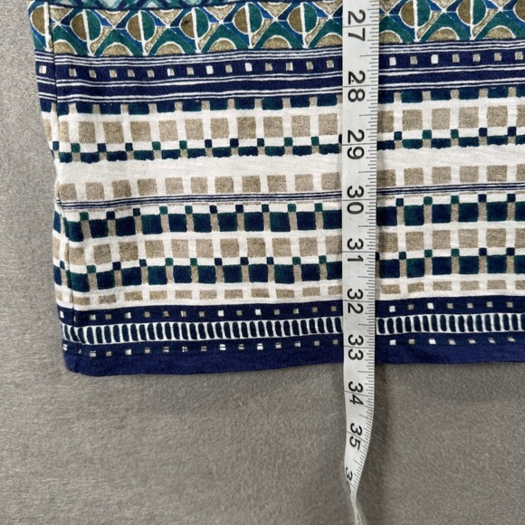 Tommy Bahama Dress Womens Size S Blue Green Geo Print Mixed Media‎ Above Knee - Picture 9 of 13